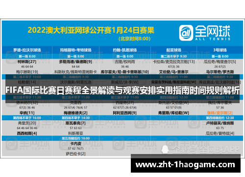 FIFA国际比赛日赛程全景解读与观赛安排实用指南时间规则解析 FIFA国际比赛日赛程全景解读与观赛安排实用指南时间规则解析